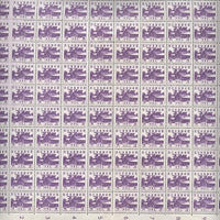 Malaya - Japanese Occupation 1943 Shrine 15c violet (deep shade) complete folded sheet of 100, a scarce survivor unmounted mint SG J303