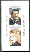 Touva 1995 Hollywood Stars #3 imperf m/sheet containing 2 values (Richard Geer & Madonna) unmounted mint