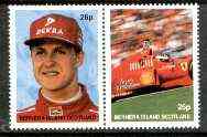Bernera 1997 Michael Schumacher se-tenant pair unmounted mint