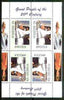 Angola 1999 Great People of the 20th Century - The Pope perf sheetlet of 4 (2 tete-beche pairs with the Diana in margin) unmounted mint