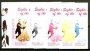 Somaliland 1999 Fred Astaire & Ginger Rodgers from Sights & Sounds of the Century - set of 5 imperf progressive colour proofs comprising various colour combinations incl all 4 colours unmounted mint