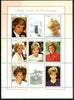 Cuba 1999 Princess Diana Memorial perf sheetlet containing 7 values plus 2 labels unmounted mint