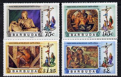 Barbuda 1978 Easter works by Michelangelo set of 4 unmounted mint, SG 390-3