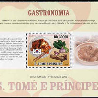 St Thomas & Prince Islands 2009 Dishes of the World - Kimchi perf s/sheet (English Text) unmounted mint