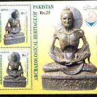 Pakistan 1997 Archaeological Heritage (Statues of Buddha) m/sheet unmounted mint with China 99 imprint