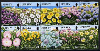 Jersey 1995 European Nature Conservation Year - Wild Flowers set of 10 unmounted mint, SG 707-16
