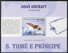 St Thomas & Prince Islands 2009 Asian Aircraft - T-50 perf s/sheet (English Text) unmounted mint