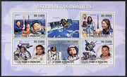 St Thomas & Prince Islands 2009 Asian Astronauts perf sheetlet containing 5 values unmounted mint