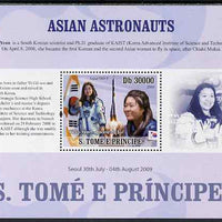St Thomas & Prince Islands 2009 Asian Astronauts - Yi So,Yeon perf s/sheet (English Text) unmounted mint