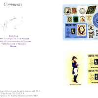 Bhutan 1990 150th Anniversary of Penny Black - Private Post Stamps & Postman imperf m/sheets mounted in Folder entitled 'Your Proofs from the House of Questa', signed and approved by Director PTT, exceptionally rare ex Government archives