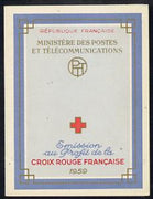 France 1959 Red Cross Booklet complete and pristine, SG XSB9, Yv 2008