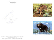 Bhutan 1990 Endangered Wildlife - 25nu (Leopard) & 25nu (Black Bear) imperf m/sheets mounted in Folder entitled 'Your Proofs from the House of Questa', signed and approved by Director PTT, exceptionally rare ex Government archives,(Sc 931 & 937)