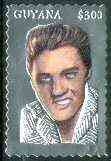 Guyana 1995 Elvis Presley 60th Birthday $300 embossed in silver foil (perf) unmounted mint