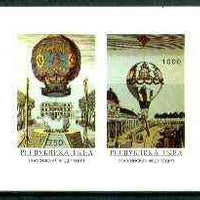 Touva 1996 Air-Balloons imperf sheetlet containing set of 2 unmounted mint