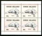 Gugh (Isles Of Scilly) 1974 Baby Seal 15p (def) perf sheetlet containing block of 4 (only 2,000 sheets produced) unmounted mint