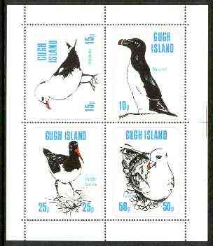 Gugh (Isles Of Scilly) 1975 Birds perf sheetlet containing complete set of 4 (only 4,000 sheets produced) unmounted mint