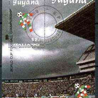 Guyana 1989 Football World Cup 'Italia 90' perf m/sheet fine cto used Sc #2224