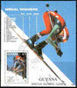 Guyana 1988 Calgary Winter Olympic Games $7 perf m/sheet (Skiing) fine cto used Sc #2022
