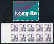 Chile 1994 800p booklet containing pane of 10 x 80p Quinchao Church discount stamps (SG 1515)