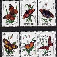 Lesotho 1990 Butterflies six values (16s & 65s to 4M) unmounted mint SG 950 & 952-6