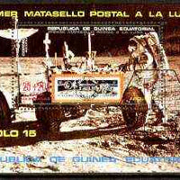 Equatorial Guinea 1971 Apollo 15 perf m/sheet 25+200p very fine cto used
