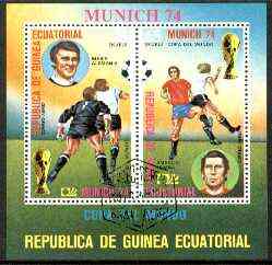 Equatorial Guinea 1974 Football World Cup m/sheet (Germany) fine cto used, Mi BL 107