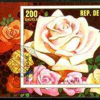 Equatorial Guinea 1975 Roses 200ek imperf m/sheet fine cto used