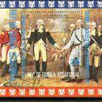 Equatorial Guinea 1976 USA Bicentenary (General Gates) perf m/sheet fine cto used