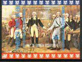 Equatorial Guinea 1976 USA Bicentenary (General Gates) perf m/sheet fine cto used
