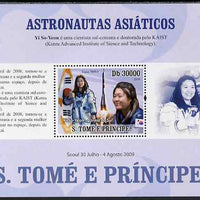 St Thomas & Prince Islands 2009 Asian Astronauts - Yi So,Yeon perf s/sheet (Portuguese Text) unmounted mint