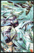 Kamchatka Republic 1999 Sea Life #1 composite perf sheetlet containing complete set of 9 values unmounted mint