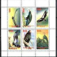 Mountain Badakhshan 1999 Birds perf sheetlet containing complete set of 6 values unmounted mint