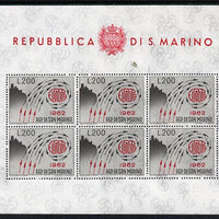 San Marino 1962 Europa 200 lira in sheetlet of 6 unmounted mint as SG 689
