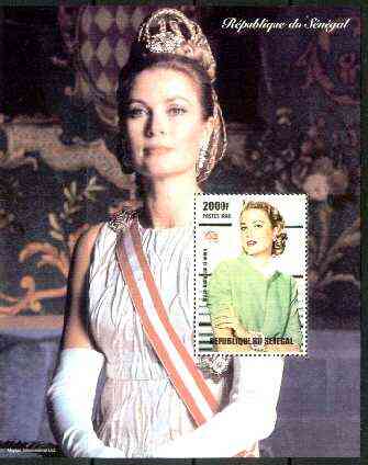 Senegal 1998 (Princess) Grace Kelly perf souvenir sheet unmounted mint