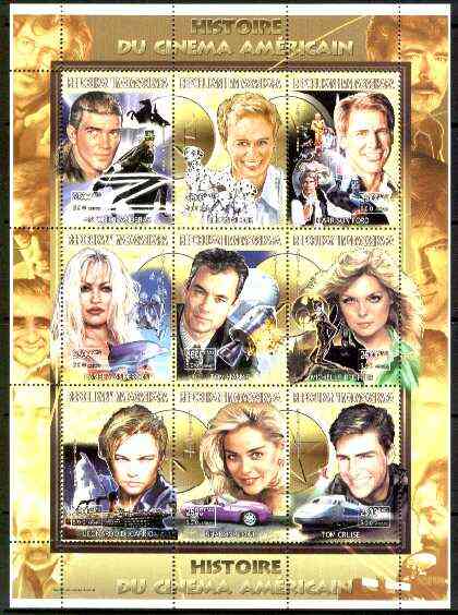 Madagascar 1999 History of American Cinema perf sheetlet #1 containing complete set of 9 values unmounted mint