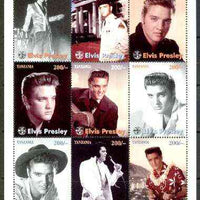 Tanzania 1996 Elvis Presley perf sheetlet containing 9 values unmounted mint