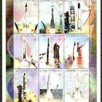 Senegal 1999 Space Travel perf sheetlet containing 9 values, unmounted mint