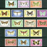 Norfolk Island 1976 Butterflies def set of 17 values complete unmounted mint, SG 179-95*