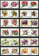 Niue 1981 Flowers (1st series) set of 24 values (2c to 80c) in se-tenant pairs unmounted mint, SG 381-404