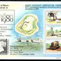 Nauru 1980 Phosphate Corporation (Railway Locos) m/sheet (with London 1980 imprint) unmounted mint, SG MS 227