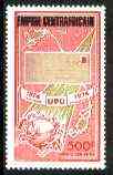 Central African Republic 1977 UPU 500f opt'd EMPIRE CENTRAFRICAIN unmounted mint, SG 443*