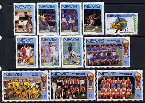Nevis 1986 World Cup Football set of 12 unmounted mint SG 389-400