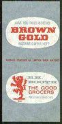 Match Box Labels - Brown Gold Instant Coffee 'All Round the Box' matchbox label in superb unused condition