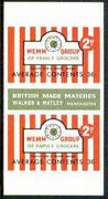 Match Box Labels - Wemm Family Butchers (Clock) 'All Round the Box' matchbox label in superb unused condition