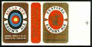 Match Box Labels - Bulls Eye Brown Ale (Target) 'All Round the Box' matchbox label in superb unused condition
