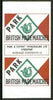 Match Box Labels - Park (Stylised Fish) 'All Round the Box' matchbox label in superb unused condition