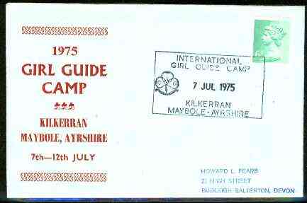 Great Britain 1975 Commemorative cover for Kilkerran Girl Guide Camp with special illustrated cancel