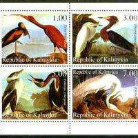 Kalmikia Republic 1999 John Audubon Birds perf sheetlet containing 4 values unmounted mint