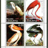 Udmurtia Republic 1999 John Audubon Birds #1 perf sheetlet containing 4 values unmounted mint