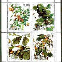 Udmurtia Republic 1999 John Audubon Birds #2 perf sheetlet containing 4 values unmounted mint